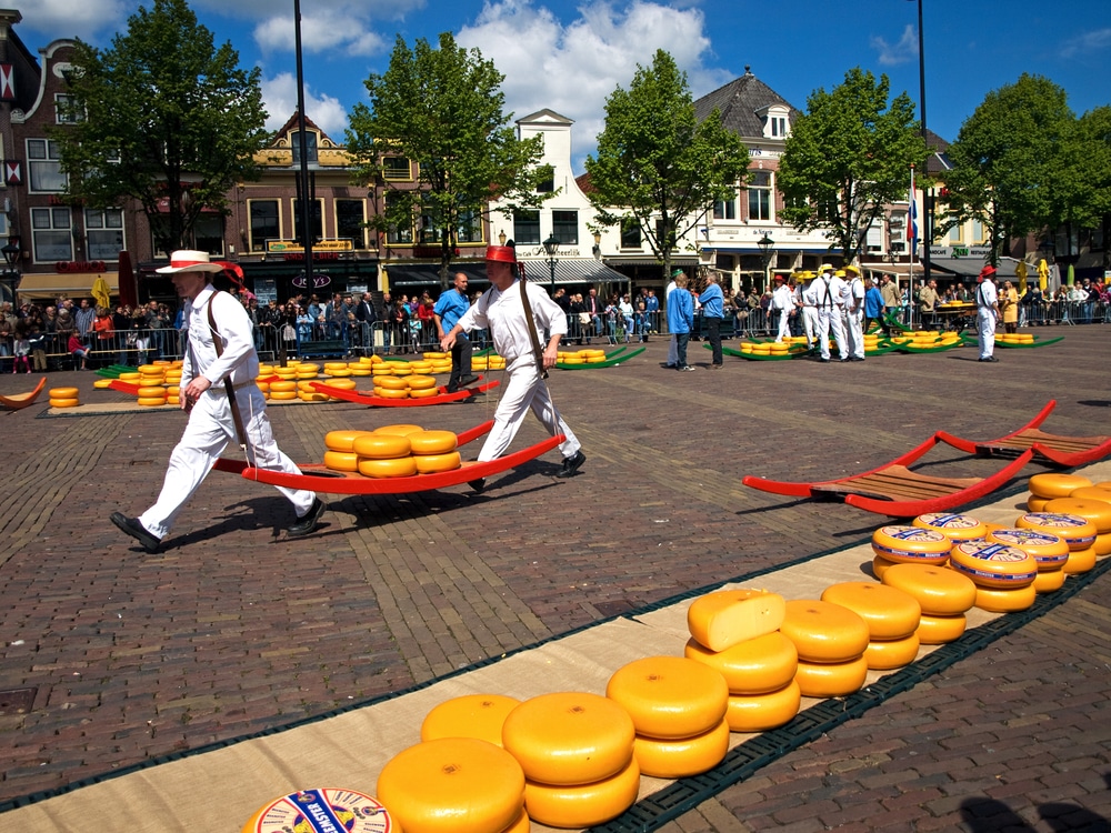 Alkmaar,,Belgium,-,May,14:,Cheese,Porters,At,The,Cheese