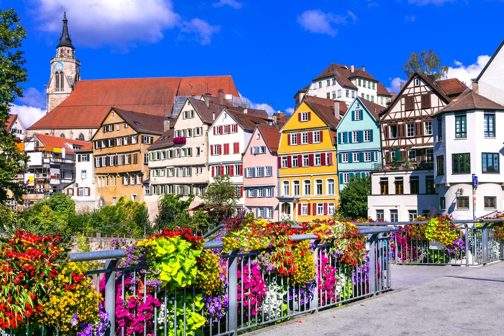 Beautiful,Floral,Colorful,Town,Tubingen,In,Germany,(baden-wurttemberg)