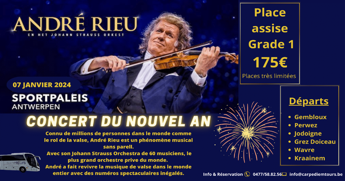 2024/01/07 - Dimanche - André Rieu, Concert du Nouvel An à Anvers ** COMPLET **-image