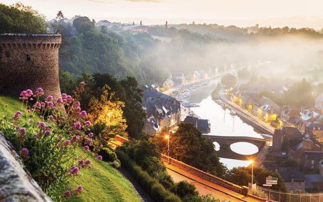 Panorama,Of,Dinan,At,Sunrise.,Dinan,,Brittany,,France.