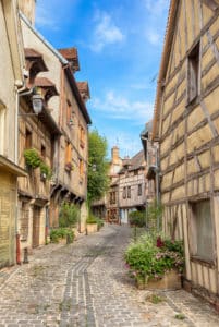 Alley,With,Half-timbered,Houses,At,The,Historic,Old,Town,Of