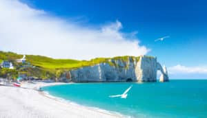 Picturesque,Panoramic,Landscape,On,The,Cliffs,Of,Etretat.,Natural,Amazing