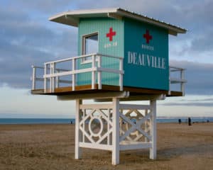 Beach,In,Deauville,And,First,Aid,Cabin