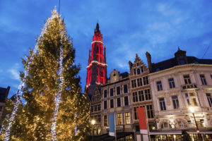 Christmas,On,Grote,Markt,In,Antwerp.,Antwerp,,Flemish,Region,,Belgium